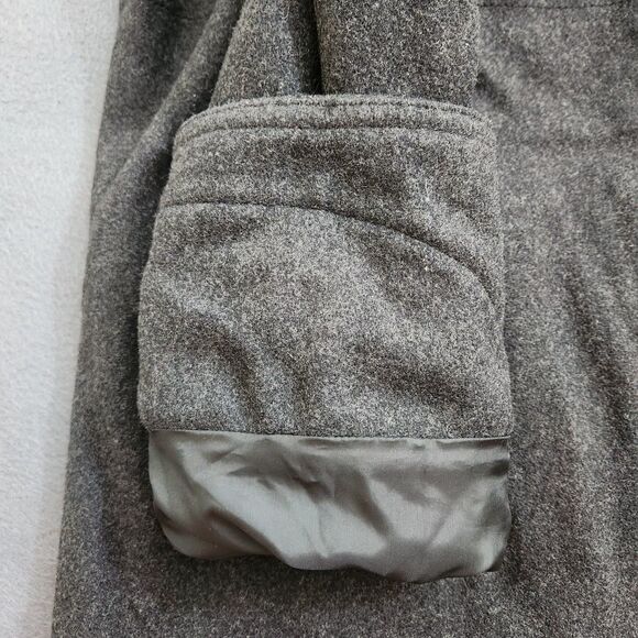 Old Navy Men XL Charcoal Gray Wool Blend Utility Military Field Coat Jacket - Picture 15 of 15